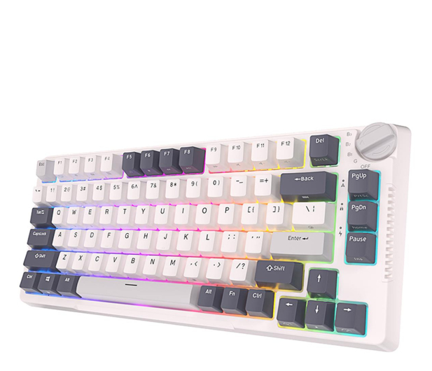 Royal Kludge RKH81 RGB Sky (Cyan switch) - Biała RKH81 skycyan switch - 1198926 - zdjęcie 4